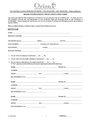 tudor trust application form.